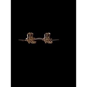 Vintage Foster Gold Tone Cowboy Boots Cufflinks